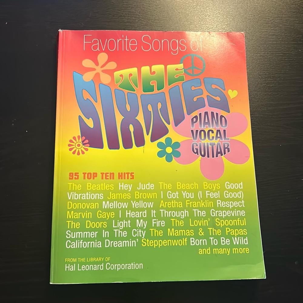 The sixties book of piano, vocal and guitar sheet music